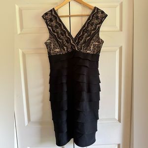 Jessica Howard cocktail black dress 12P